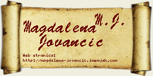 Magdalena Jovančić vizit kartica